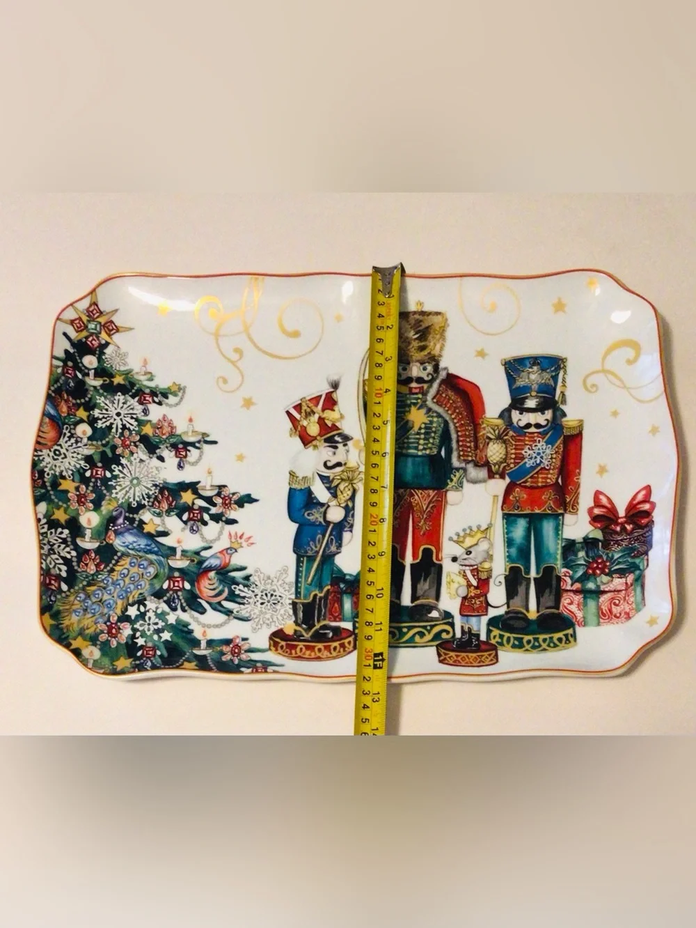 Williams Sonoma Twas The Night Before Christmas Nutcracker Platter 18x12.5 Heavy